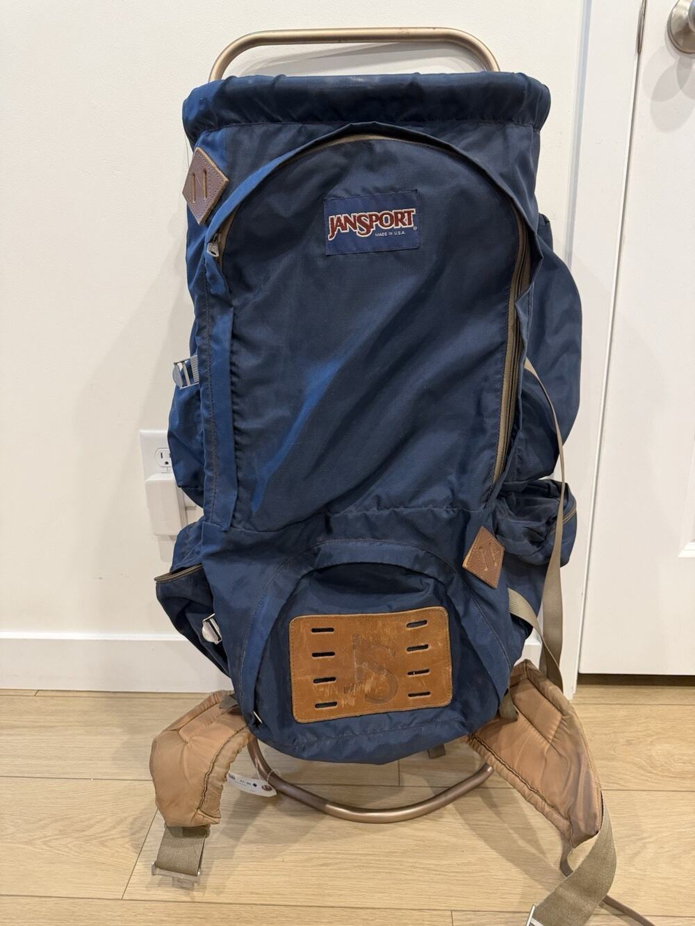 Vintage JanSport D3 External Frame Backpack Blue Label Made in USA Blue Clean
